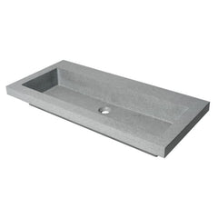 ALFI 40" Solid Concrete Gray Matte Trough Sink for the Bathroom - ABCO40TR - The Home Selection