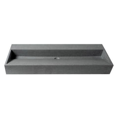 ALFI 48" Solid Concrete Gray Matte Trough Sink for the Bathroom - ABCO48TR - The Home Selection