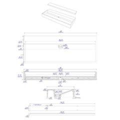 ALFI 48" Solid Concrete Gray Matte Trough Sink for the Bathroom - ABCO48TR - The Home Selection