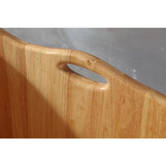 ALFI 57" Free Standing Wooden Soaking Bathtub with Headrest - AB1187 - The Home Selection