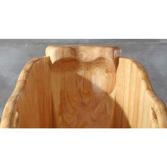 ALFI 57" Free Standing Wooden Soaking Bathtub with Headrest - AB1187 - The Home Selection