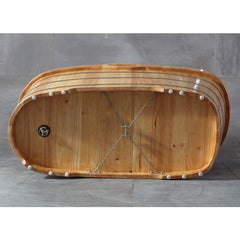 ALFI 57" Free Standing Wooden Soaking Bathtub with Headrest - AB1187 - The Home Selection