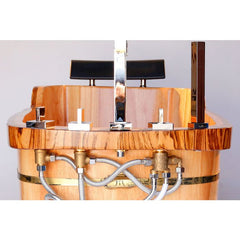 ALFI 59'' Free Standing Wooden Bathtub with Tub Filler - AB1148 - The Home Selection