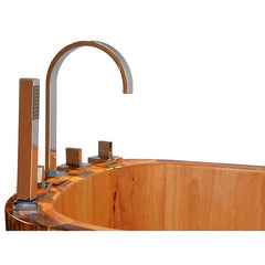 ALFI 59'' Free Standing Wooden Bathtub with Tub Filler - AB1148 - The Home Selection