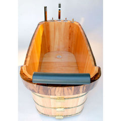 ALFI 59'' Free Standing Wooden Bathtub with Tub Filler - AB1148 - The Home Selection