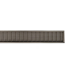 ALFI 59" Stainless Steel Linear Shower Drain with Groove Lines - ABLD59D - The Home Selection