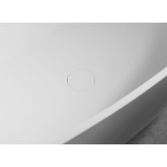 ALFI 59" White Oval Solid Surface Resin Soaking Bathtub - AB9975 - The Home Selection