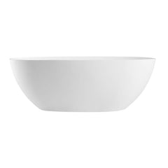 ALFI 59" White Oval Solid Surface Resin Soaking Bathtub - AB9975 - The Home Selection