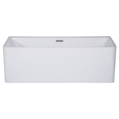 ALFI 59" White Rectangular Acrylic Free Standing Soaking Bathtub - AB8858 - The Home Selection