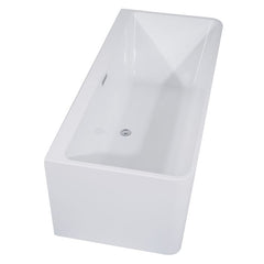 ALFI 59" White Rectangular Acrylic Free Standing Soaking Bathtub - AB8858 - The Home Selection
