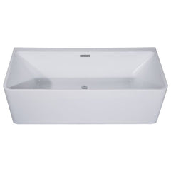 ALFI 59" White Rectangular Acrylic Free Standing Soaking Bathtub - AB8858 - The Home Selection