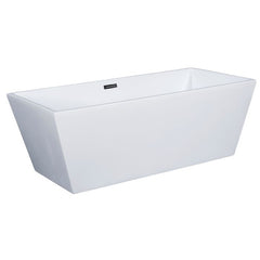 ALFI 59" White Rectangular Free Standing Soaking Bathtub - AB8833 - The Home Selection