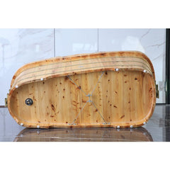ALFI 61'' Free Standing Cedar Wooden Bathtub with Tub Filler - AB1136 - The Home Selection