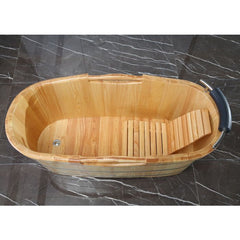 ALFI 61'' Free Standing Wooden BathTub with Headrest - AB1163 - The Home Selection