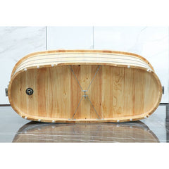 ALFI 61'' Free Standing Wooden BathTub with Headrest - AB1163 - The Home Selection