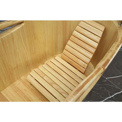 ALFI 61'' Free Standing Wooden BathTub with Headrest - AB1163 - The Home Selection