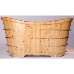ALFI 63'' Free Standing Cedar Wooden Bathtub - AB1105 - The Home Selection