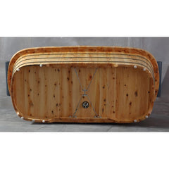 ALFI 65" 2 Person Free Standing Cedar Wooden Bathtub with Fixtures & Headrests - AB1130 - The Home Selection
