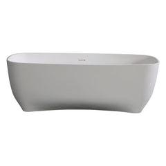 ALFI 67" White Matte Solid Surface Resin Bathtub - AB9980 - The Home Selection