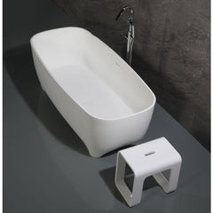 ALFI 67" White Matte Solid Surface Resin Bathtub - AB9980 - The Home Selection