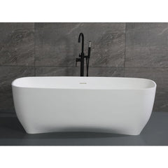 ALFI 67" White Matte Solid Surface Resin Bathtub - AB9980 - The Home Selection