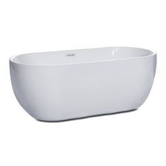 ALFI 67" White Oval Acrylic Free Standing Soaking Bathtub - AB8839 - The Home Selection