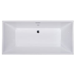 ALFI 67" White Rectangular Acrylic Free Standing Soaking Bathtub - AB8832 - The Home Selection