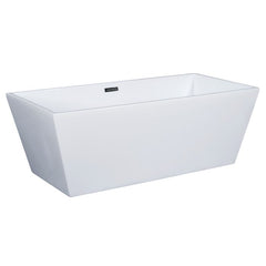ALFI 67" White Rectangular Acrylic Free Standing Soaking Bathtub - AB8832 - The Home Selection