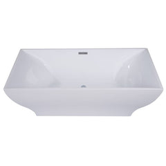 ALFI 67" White Rectangular Acrylic Free Standing Soaking Bathtub - AB8840 - The Home Selection