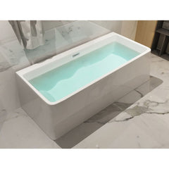 ALFI 67" White Rectangular Acrylic Free Standing Soaking Bathtub - AB8859 - The Home Selection