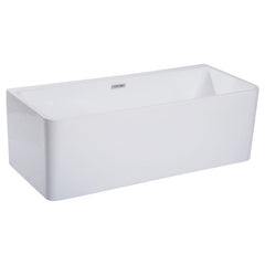 ALFI 67" White Rectangular Acrylic Free Standing Soaking Bathtub - AB8859 - The Home Selection