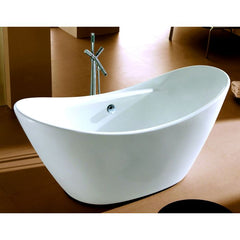 ALFI 68" White Oval Acrylic Free Standing Soaking Bathtub - AB8803 - The Home Selection
