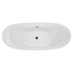 ALFI 68" White Oval Acrylic Free Standing Soaking Bathtub - AB8803 - The Home Selection