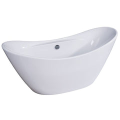 ALFI 68" White Oval Acrylic Free Standing Soaking Bathtub - AB8803 - The Home Selection