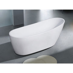ALFI 68" White Oval Acrylic Free Standing Soaking Bathtub - AB8826 - The Home Selection