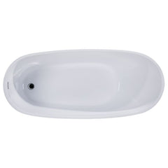 ALFI 68" White Oval Acrylic Free Standing Soaking Bathtub - AB8826 - The Home Selection
