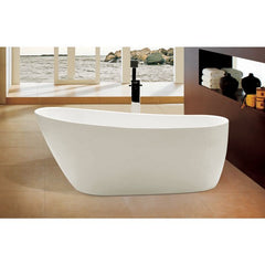 ALFI 68" White Oval Acrylic Free Standing Soaking Bathtub - AB8826 - The Home Selection