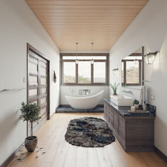ALFI 73" White Solid Surface Smooth Resin Soaking Slipper Bathtub - AB9951 - The Home Selection
