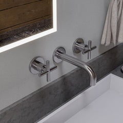 ALFI 8" Widespread Wall-Mounted Cross Handle Faucet - AB1035 - The Home Selection