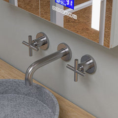 ALFI 8" Widespread Wall-Mounted Cross Handle Faucet - AB1035 - The Home Selection