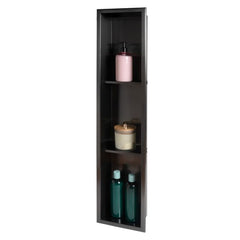 ALFI 8" x 36" Stainless Steel Vertical Triple Shelf Shower Niche - ABNP0836 - The Home Selection