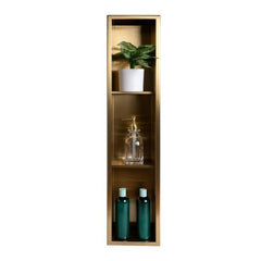 ALFI 8" x 36" Stainless Steel Vertical Triple Shelf Shower Niche - ABNP0836 - The Home Selection