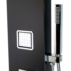 ALFI Black Aluminum Shower Panel with 2 Body Sprays and Rain Shower Head - ABSP65B - The Home Selection