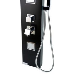 ALFI Black Aluminum Shower Panel with 2 Body Sprays and Rain Shower Head - ABSP65B - The Home Selection