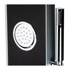 ALFI Black Glass Shower Panel with 2 Body Sprays and Rain Shower Head - ABSP55B - The Home Selection
