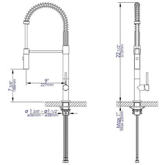 ALFI Commercial Spring Kitchen Faucet - ABKF3732 - The Home Selection