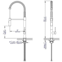 ALFI Commercial Spring Kitchen Faucet - ABKF3732 - The Home Selection