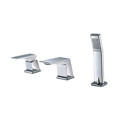 ALFI Deck Mounted Three Hole Bathroom Tub Filler & Shower Head - AB2464 - The Home Selection
