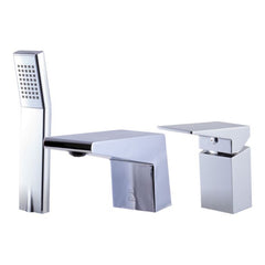 ALFI Deck Mounted Three Hole Bathroom Tub Filler & Shower Head - AB2464 - The Home Selection