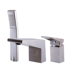 ALFI Deck Mounted Three Hole Bathroom Tub Filler & Shower Head - AB2464 - The Home Selection